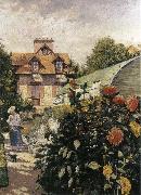 Gustave Caillebotte Big Chrysanthemum in the garden France oil painting artist